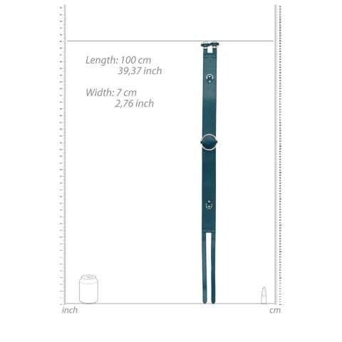 Ouch! Halo pas biodrowy z pierścieniami S/M złote detale skora eko