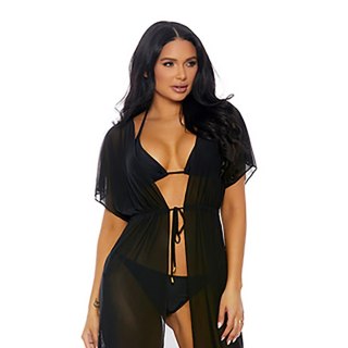 Forplay Tolu M Stroj kąpielowy bikini z kimono, czarny