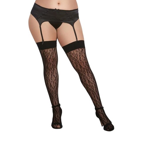 Dreamgirl Majtki z paskami do pończoch czarne uniwersalne