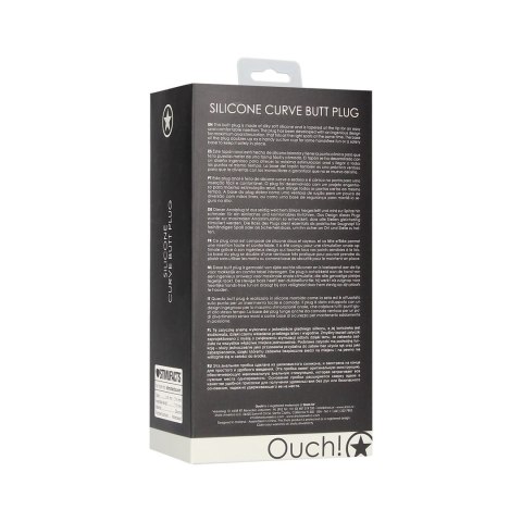 Ouch! Curve silikonowy korek z przyssawką - anatomiczny kształt