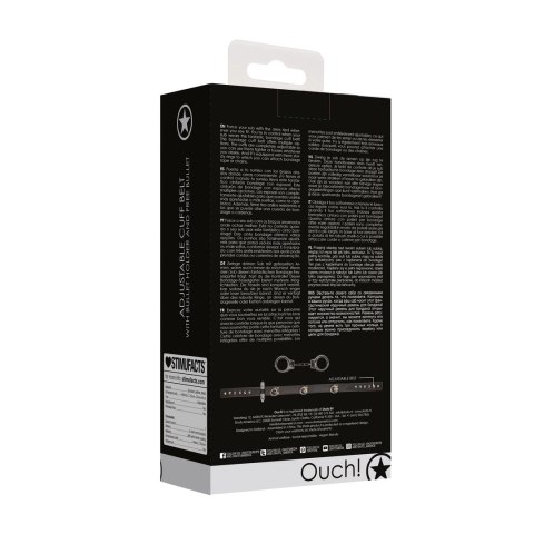 Ouch! by Shots - Pas z regulowanymi mankietami i trzema pierścieniami