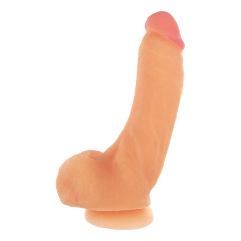 XR Brands George model z przyssawką 22 cm, powierzchnia TPR, jasny