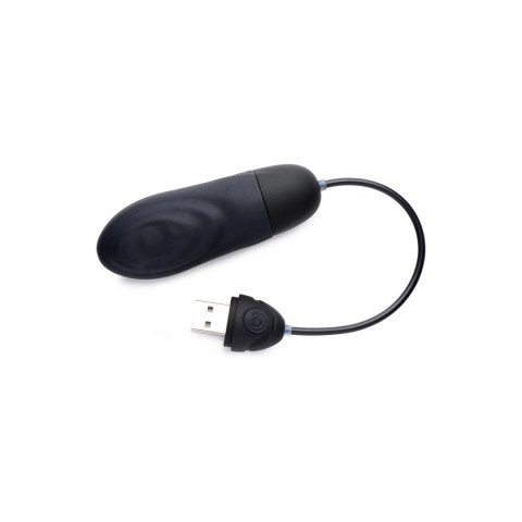 XR Brands Silicone Power Pulse - pulsujący, wodoodporny pocisk USB