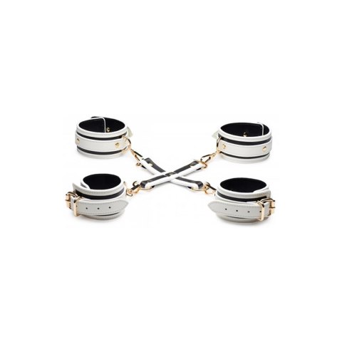 XR Brands Zestaw do przywiązywania Glow w ciemności, biało-złoty