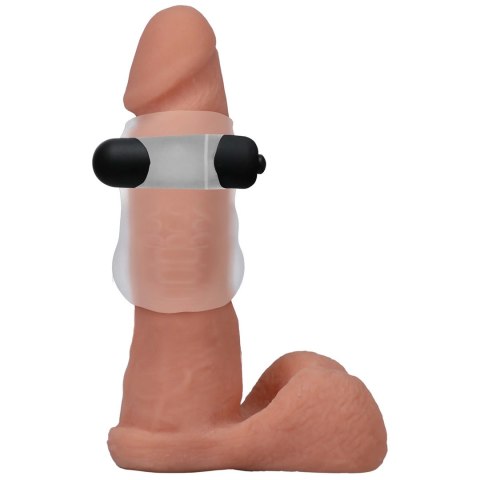 Doc Johnson Head Pro - Wibrujący system intymny z ULTRASKYN, przezroczysty