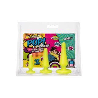 Doc Johnson Launch! Zestaw korkow analnych silikonowych kolorowych