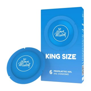 Love Match King Size prezerwatywy 60 mm duży rozmiar 6 sztuk