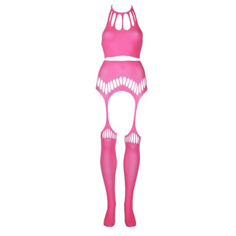 Ouch! by Shots Neon Body 2-częściowe XL/XXXXL z topem i pończochami UV