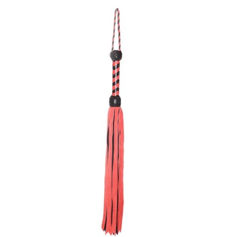 Prowler RED Flogger Black Red - Skorzany Model z Plecioną Rączką 84 cm