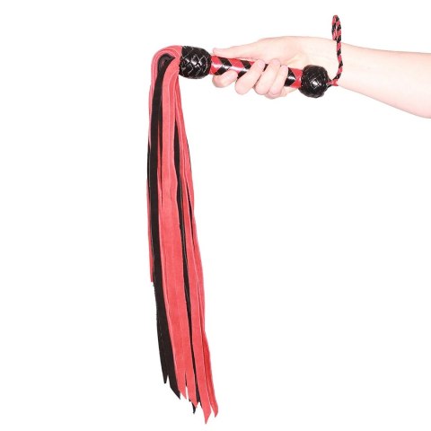 Prowler RED Flogger Black Red - Skorzany Model z Plecioną Rączką 84 cm