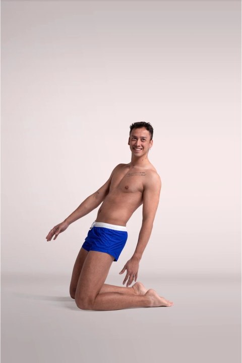 Prowler TRUNK S - Niebieskie majtki kąpielowe z elastycznym pasem