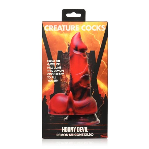 XR Brands Diablo silikonowy model anatomiczny czerwono-czarny 22,9 cm