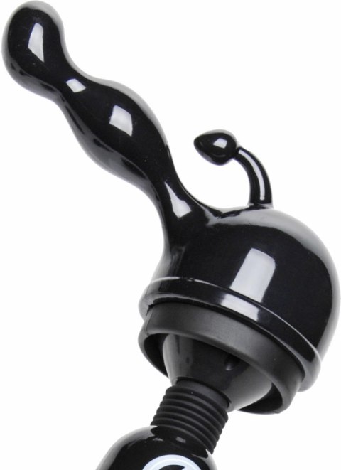 XR Brands P-Spot Wand - elastyczna nakładka z masażerem punktu P, czarna