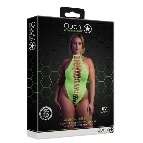 Shots Ouch! Body Neon UV XL/XXXXL wysoki kroj elastyczne rożowe
