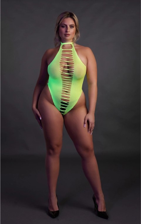 Shots Ouch! Body Neon UV XL/XXXXL wysoki kroj elastyczne rożowe