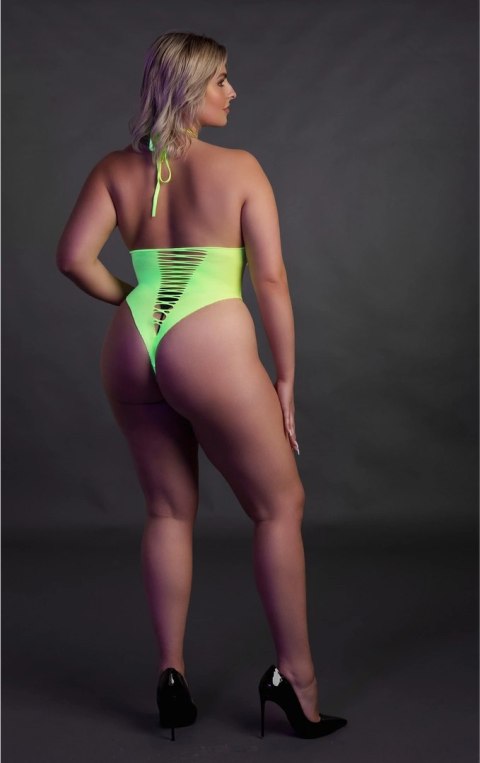 Shots Ouch! Body Neon UV XL/XXXXL wysoki kroj elastyczne rożowe