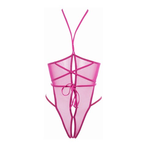 Allure Nicola Body Siateczkowe z Odkrytym Biustem L/XL Czarny