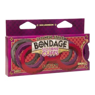 Doc Johnson Silikonowe mankiety na nadgarstki jednoczęściowe czarne