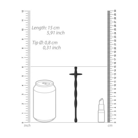 Ouch! Silikonowy Korek Uretralny Krzyżyk 8mm - Elastyczny, Bezpieczny
