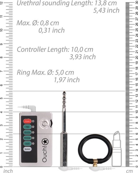Ouch! by Shots Zestaw do sondowania cewki moczowej E-stim mały