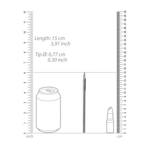 Ouch! by Shots stalowa sonda anatomiczna prążkowana 8 mm