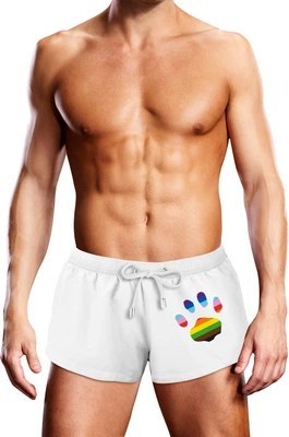 Prowler Paw S białe kąpielowki bokserki z logo Progress Pride
