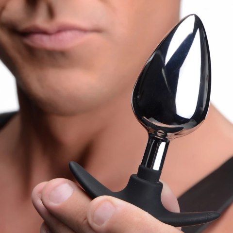 XR Brands Metalowy korek z silikonową bazą duży, hipoalergiczny