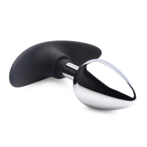 XR Brands Plug anatomiczny metalowo-silikonowy średni 848518036131