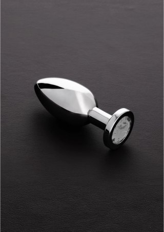 Steel Korek intymny stal nierdzewna średni z ozdobnym kryształem