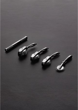 Steel Pinwheel - Zestaw 4 wymiennych końcowek, chromowany uchwyt