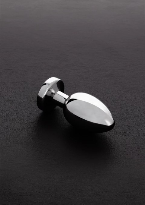 Steel Plug Korek anatomiczny stalowy z ozdobnym kamieniem, rozmiar S