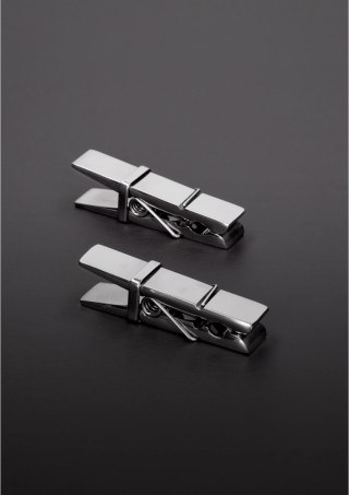 Steel Zaciski do brodawek tkaninowe, stal nierdzewna, ciężkie