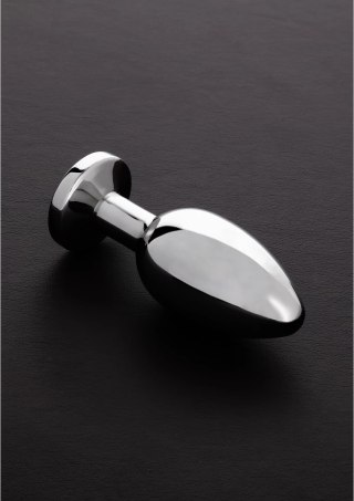 Steel Zatyczka anatomiczna ze stali nierdzewnej z ozdobnym kryształem L