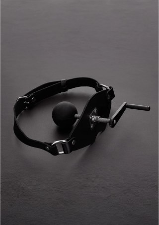 Steel - profesjonalny knebel z piłką i paskiem skorzanym, uniwersalny