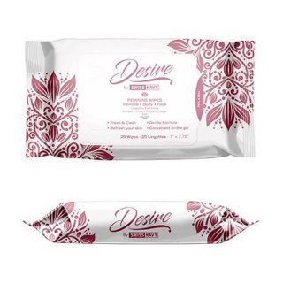 Swiss Navy Chusteczki Nawilżane dla Kobiet Delikatna Pielęgnacja 25 szt.