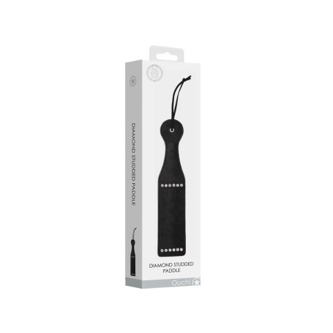 Ouch! Diamond Paddle - wiosło z ozdobnymi elementami, czarne