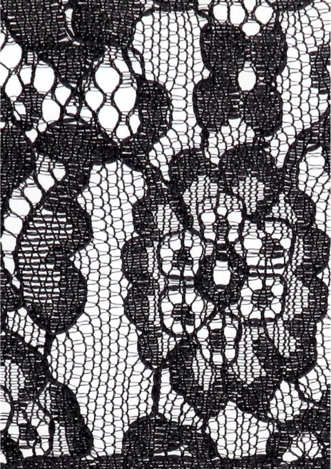 Ouch! Koronkowa maska na oczy - delikatna, przewiewna, czarna