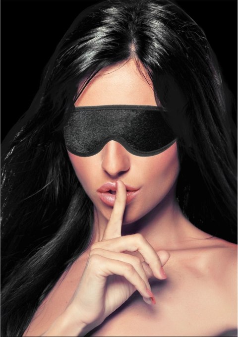 Ouch! Regulowana maska na oczy z miękką podszewką czarna