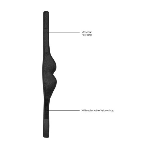 Ouch! Regulowana maska na oczy z miękką podszewką czarna