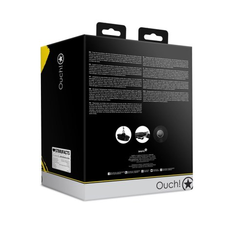 Ouch! by Shots Uprząż na głowę z lejkiem - regulowana skorzana konstrukcja