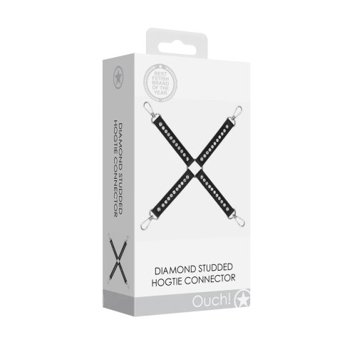 Shots Ouch! Diamond Series uprząż z ozdobnymi ćwiekami, czarna