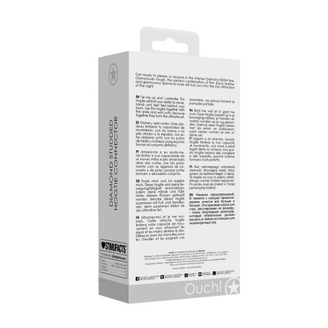 Shots Ouch! Diamond Series uprząż z ozdobnymi ćwiekami, czarna