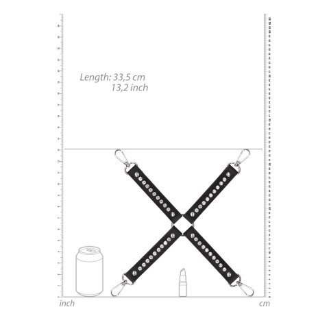 Shots Ouch! Diamond Series uprząż z ozdobnymi ćwiekami, czarna