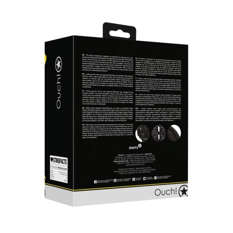 Shots Ouch! maska z zamkiem, sznurowana, oddychająca, czarna