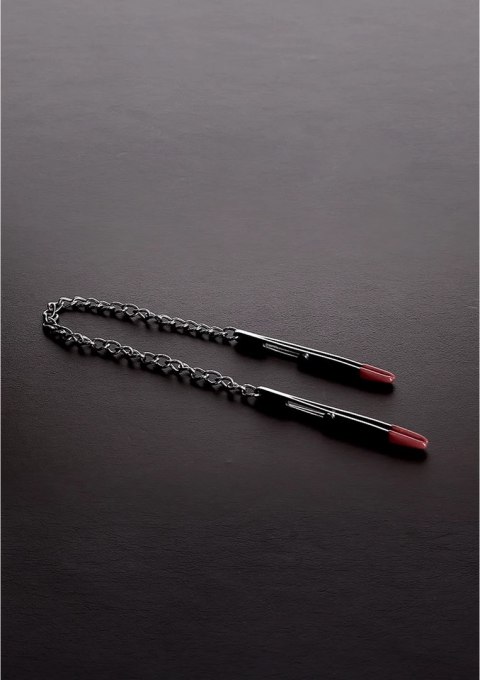 Steel Deluxe - Zacisk kleszczykowy z łańcuchem, regulacja nacisku 11,5 cm