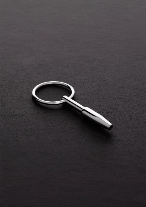 Steel Mini Hollow Plug do cewki moczowej, stal, 0,8 cm, pierścień