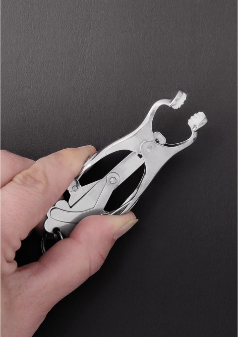 Steel Zaciski Clover na sutki z łańcuszkiem - stal nierdzewna, klasyczny model