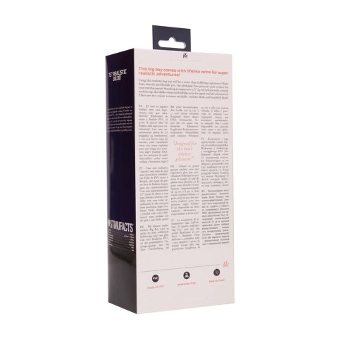 GC by Shots Model 19 cm elastyczny, mocna przyssawka, kolor naturalny