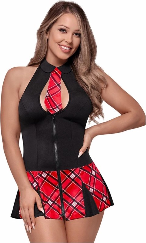 Magic Silk Coed Cutie L/XL - sukienka halter z naszyjnikiem i zamkiem