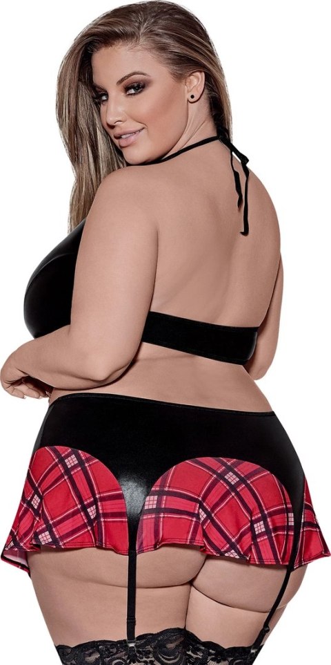 Magic Silk Dress Up Sukienka Sexy Sophomore Plus Size z Krawatem